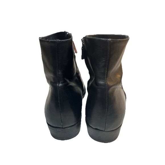 Alessandro Vasini Men’s Side-Zip Ankle Boots Black Leather Made In Italy 11.5 - Picture 3 of 7